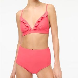 J. Crew high waisted and ruffle swim